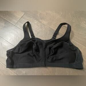 Glamorise MagicLift Front Close Posture Back Support Bra in black - size 46B